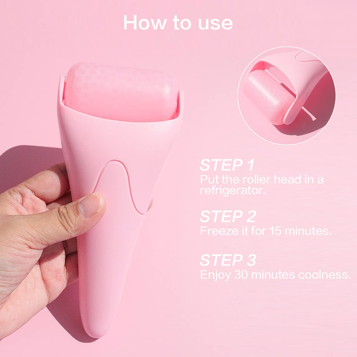 Ice Roller for Face and Gua Sha Facial Tools,Reduce Wrinkles Puffiness Migraine Pain Relief,Skin Care Products