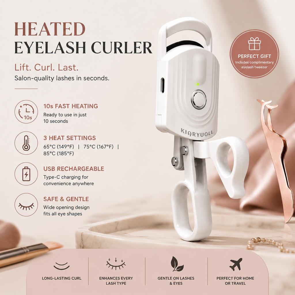 LuxeCurl™ Heated Eyelash Curler | Salon-Quality Lashes in Seconds