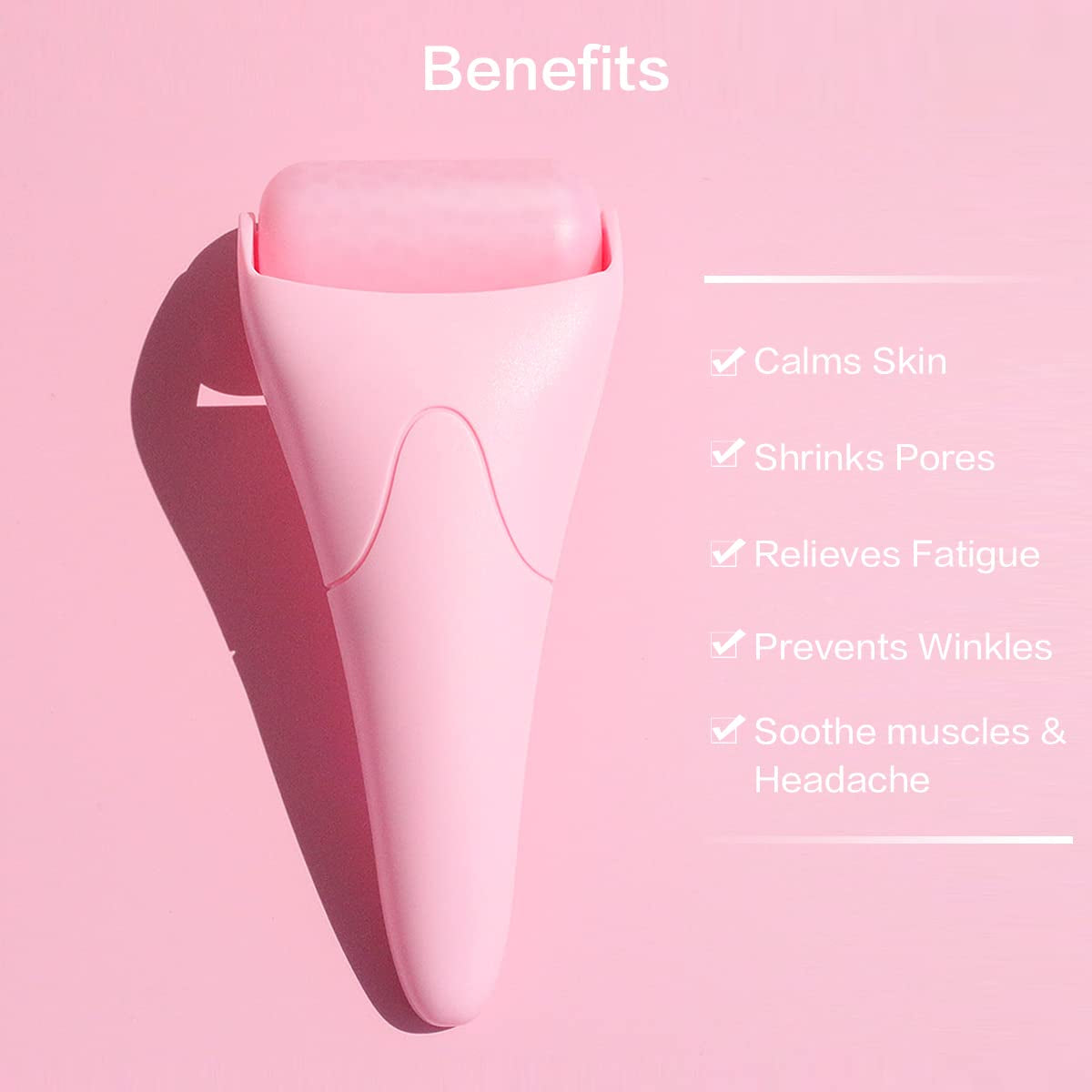 Ice Roller for Face and Gua Sha Facial Tools,Reduce Wrinkles Puffiness Migraine Pain Relief,Skin Care Products